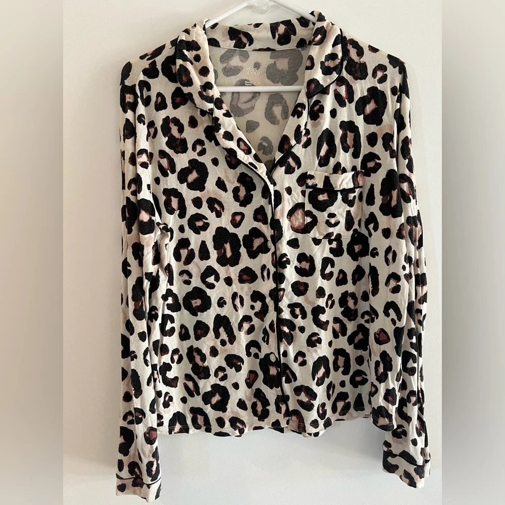 Women’s Pajama Set Size M Leopard Print Modal Soft Lounge Sleepwear - Picture 3 of 8
